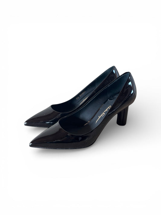 【VINTAGE ARCHIVE】 Salvatore Ferragamo / Floral Heel Pointed-Toe Pumps