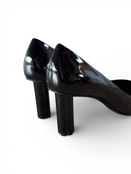 【VINTAGE ARCHIVE】 Salvatore Ferragamo / Floral Heel Pointed-Toe Pumps