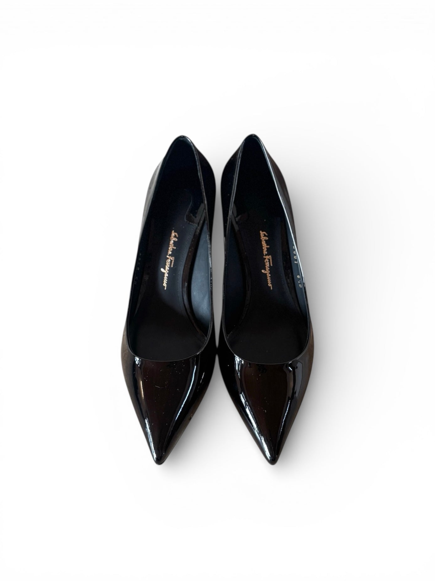 【VINTAGE ARCHIVE】 Salvatore Ferragamo / Floral Heel Pointed-Toe Pumps