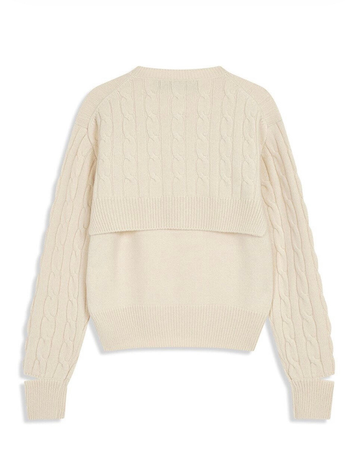 【BRAND SELECT】 OPEN YY / Convertible Cable Knit