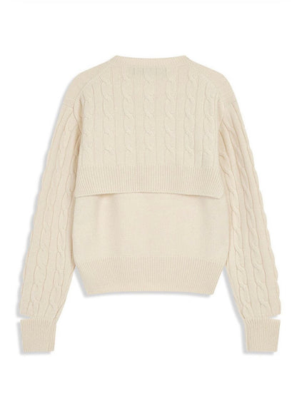 【BRAND SELECT】 OPEN YY / Convertible Cable Knit