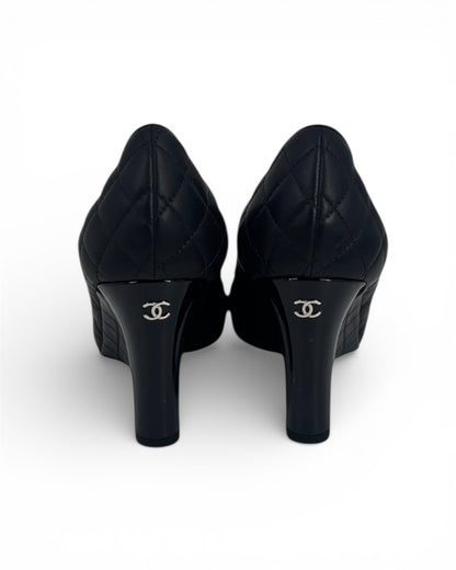 【CHANEL】Quilting Wedge Sole Pumps