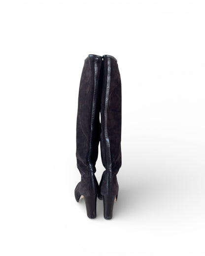 【HERMES】Suede Long Boots
