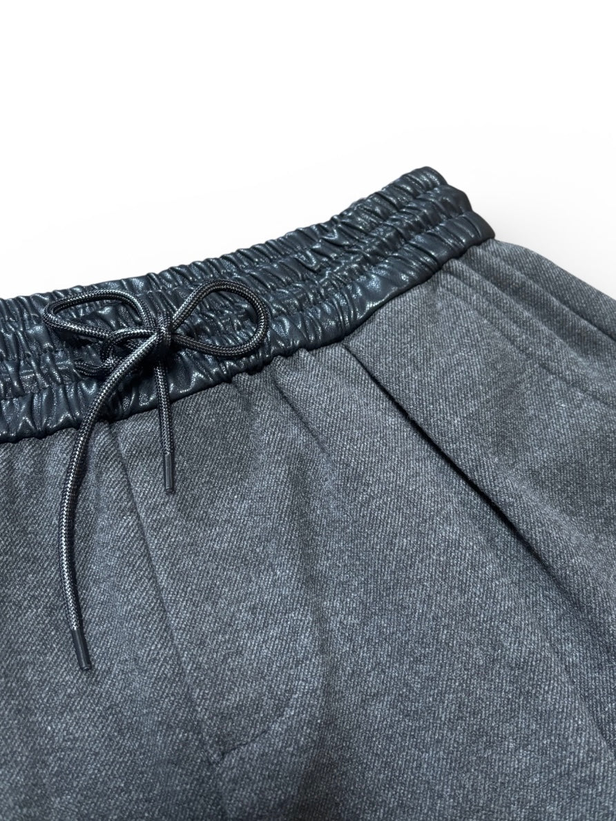 【ORIGINAL PICK】Eco Leather-Waist Short Pants