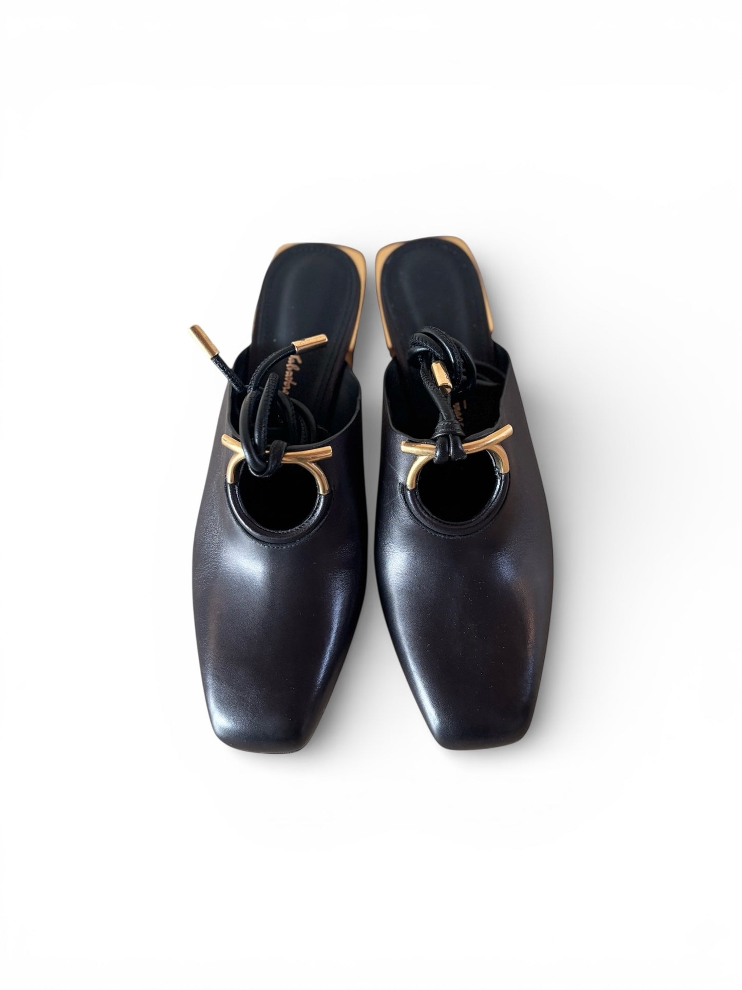 【VINTAGE ARCHIVE】 Salvatore Ferragamo / Lace-Up Mule Sandals