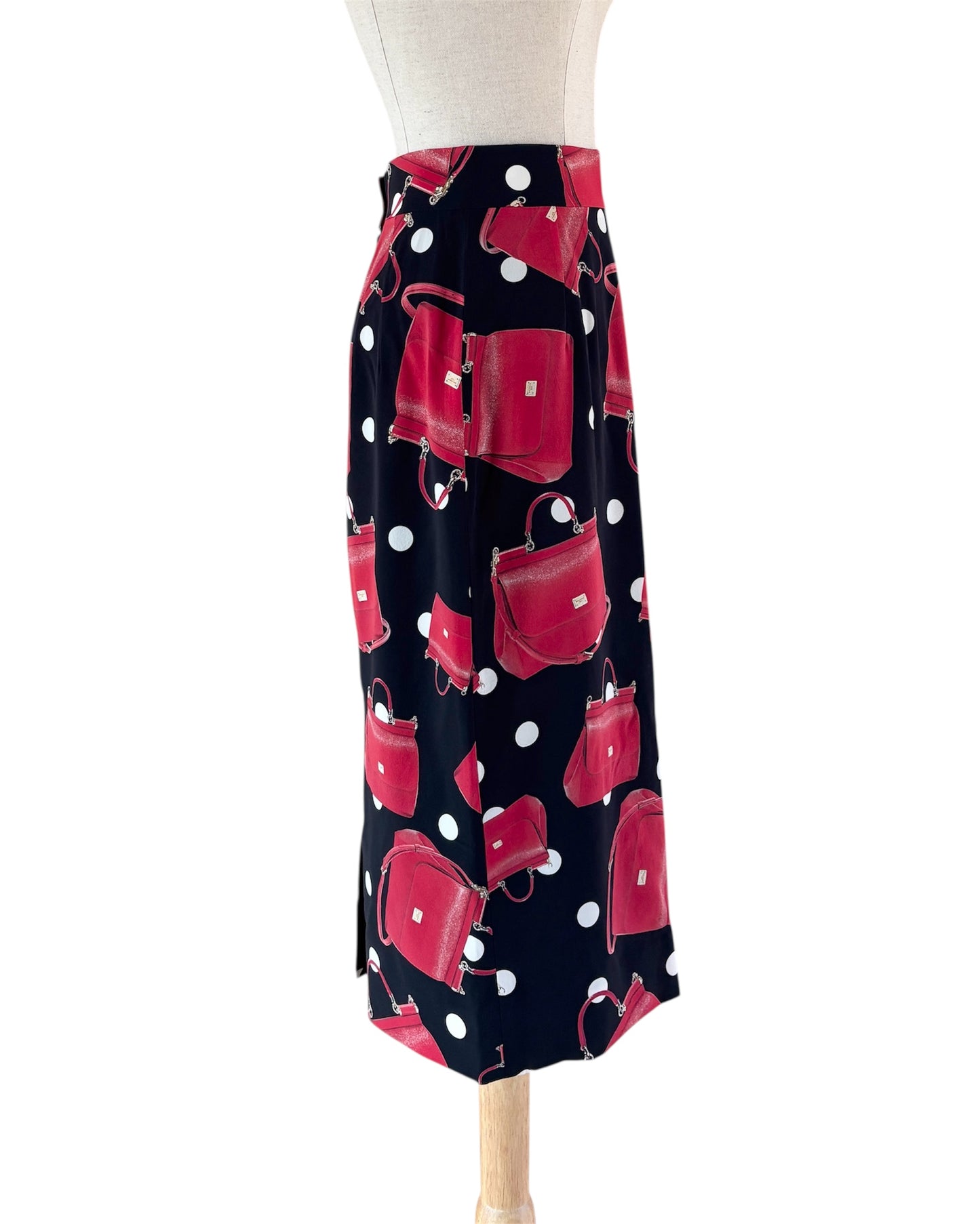 【Dolce&Gabbana】Bag Print Long Skirt
