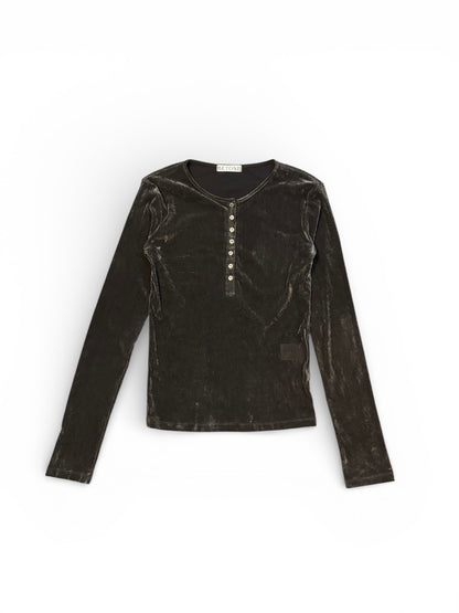 【ORIGINAL PICK】Velour Long-Sleeve Top