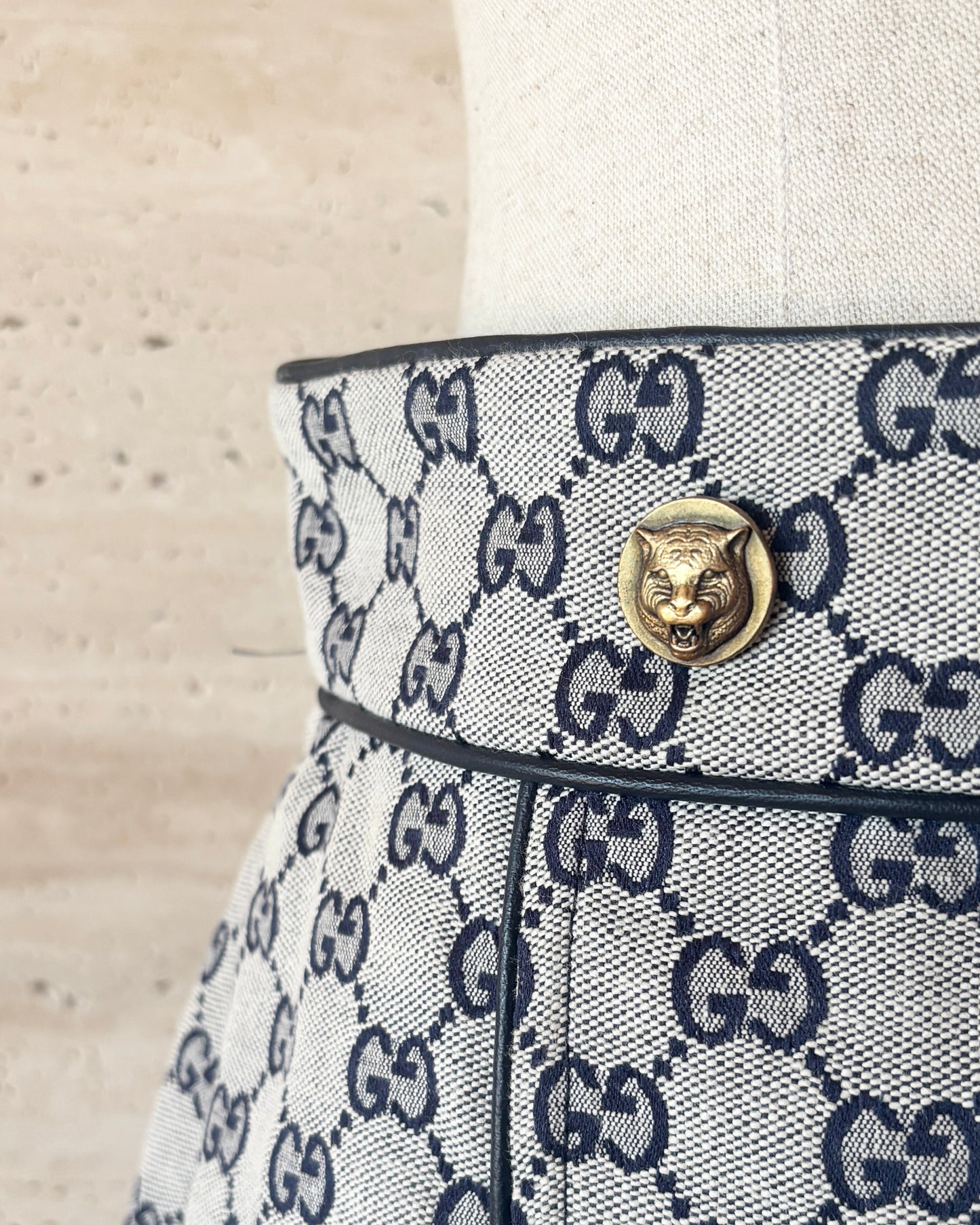 【GUCCI】Canvas Box Pleat Skirt