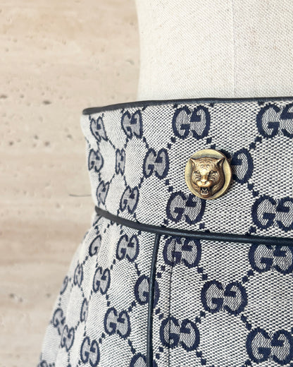 【GUCCI】Canvas Box Pleat Skirt