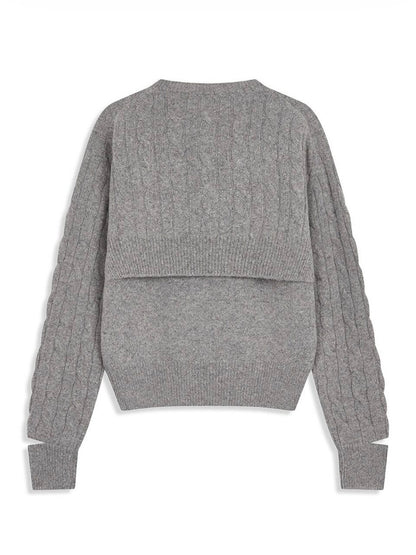 【BRAND SELECT】 OPEN YY / Convertible Cable Knit