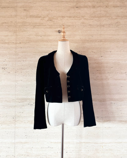 【GIORGIO ARMANI】Velour Short Jacket