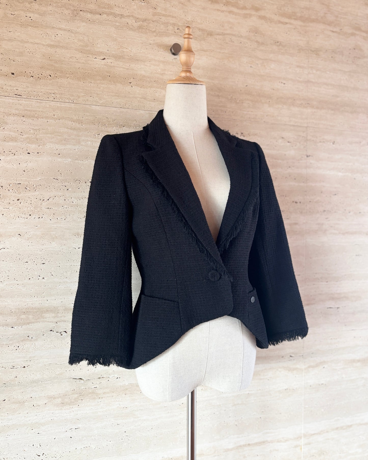 【FOXEY】Fringe Tweed Jacket