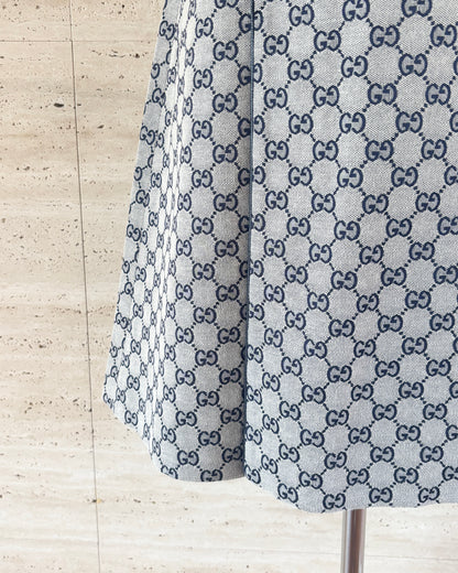 【GUCCI】Canvas Box Pleat Skirt