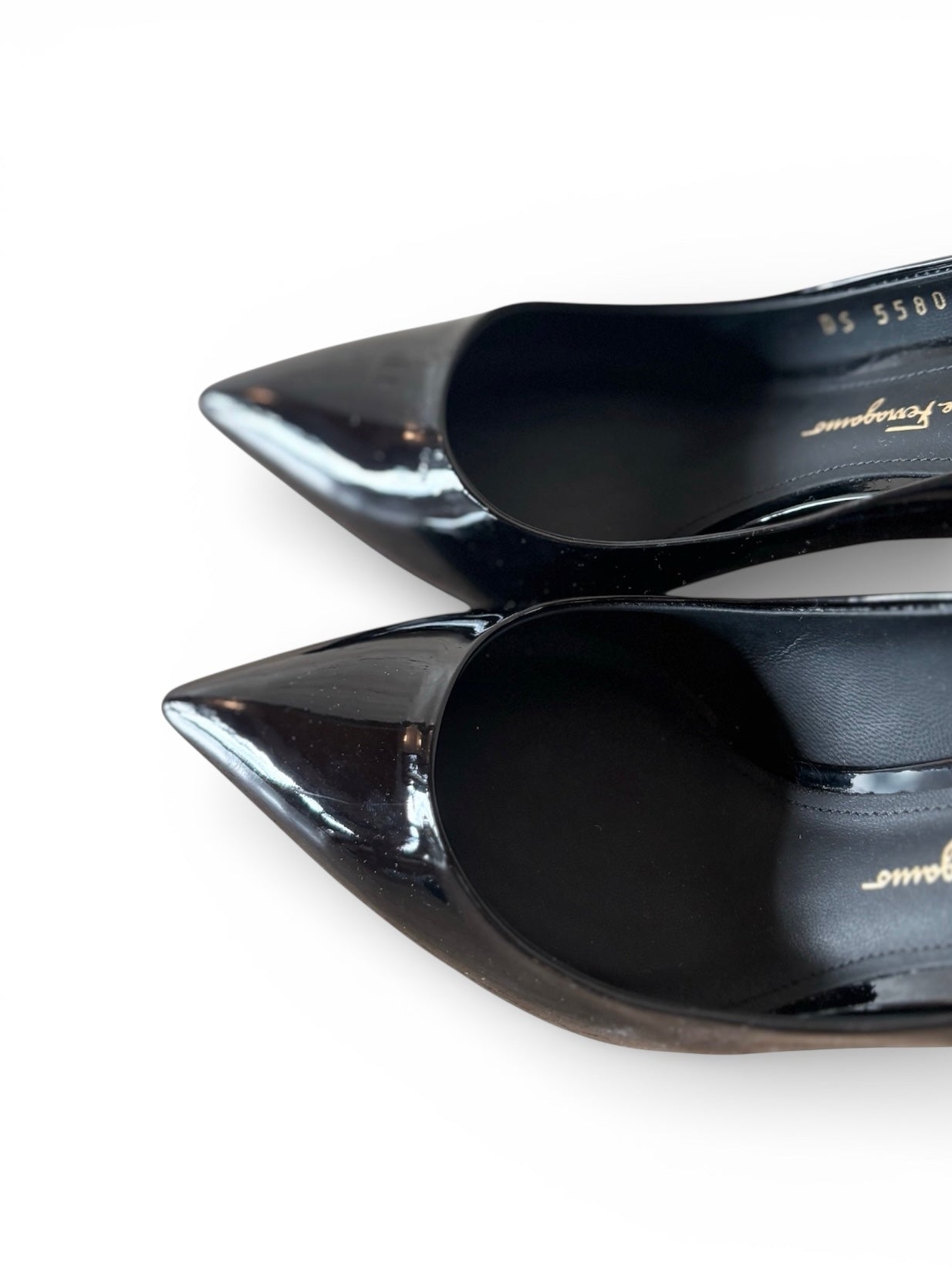 【VINTAGE ARCHIVE】 Salvatore Ferragamo / Floral Heel Pointed-Toe Pumps