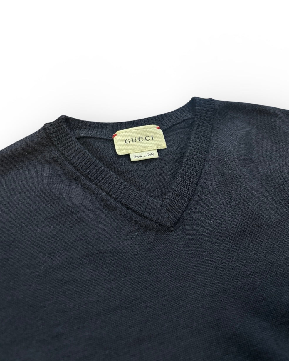 【VINTAGE ARCHIVE】 GUCCI / Line V-Neck Knit