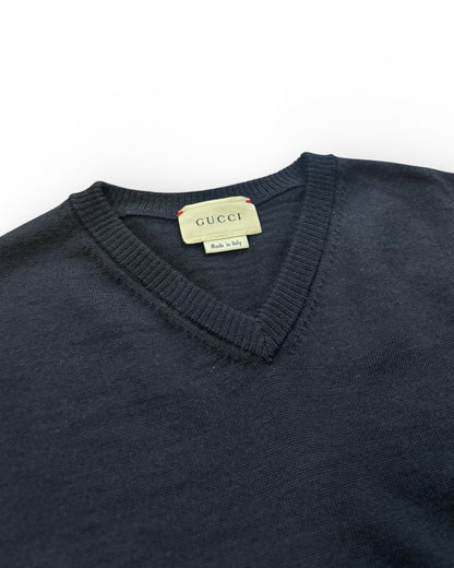 【VINTAGE ARCHIVE】 GUCCI / Line V-Neck Knit