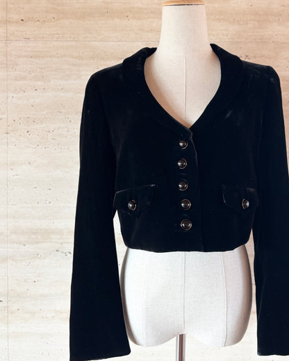 【GIORGIO ARMANI】Velour Short Jacket