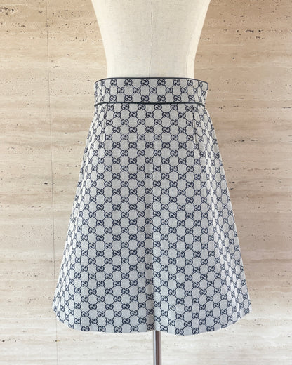 【GUCCI】Canvas Box Pleat Skirt