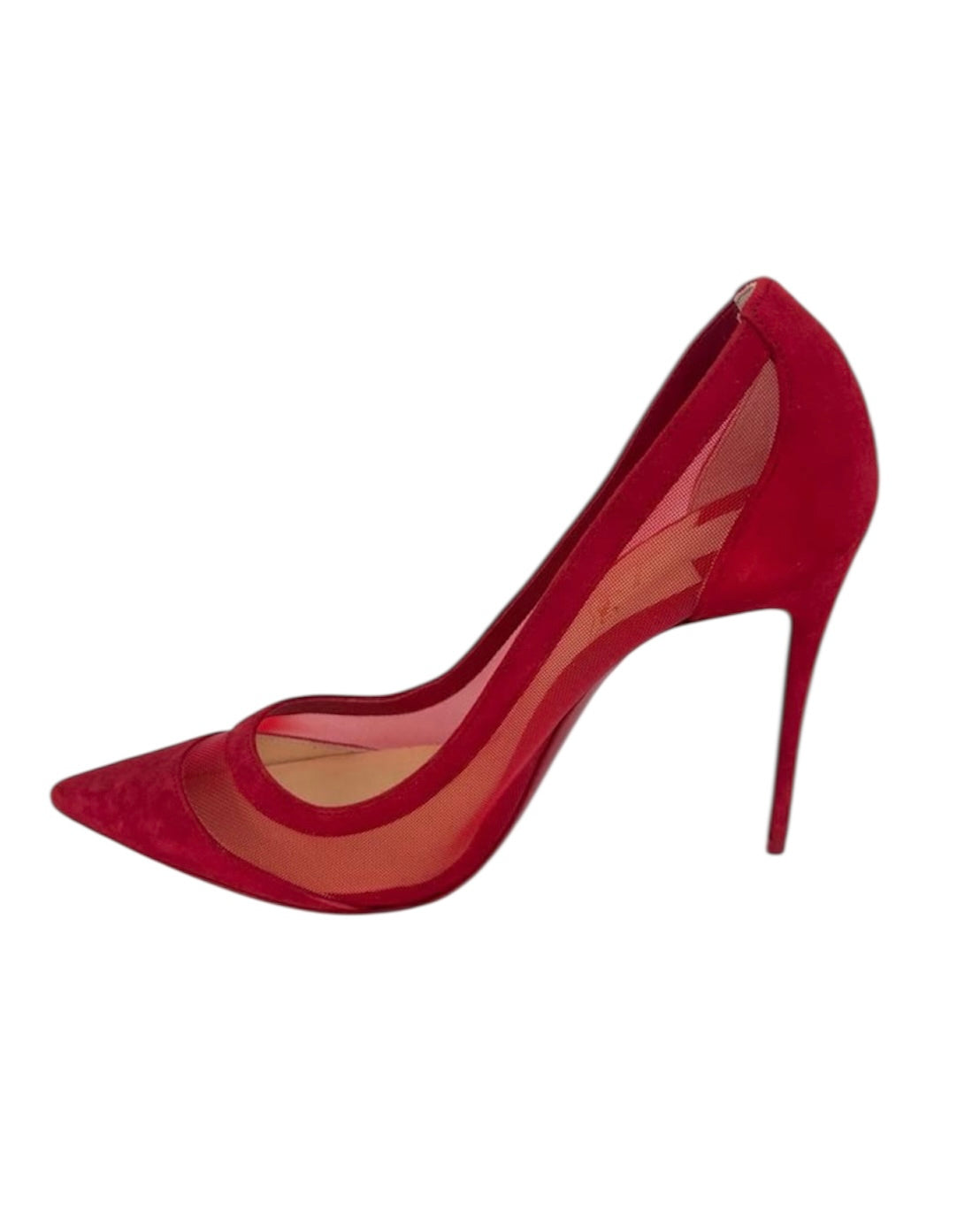 【Christian Louboutin】Mesh Pointed-Toe Pumps