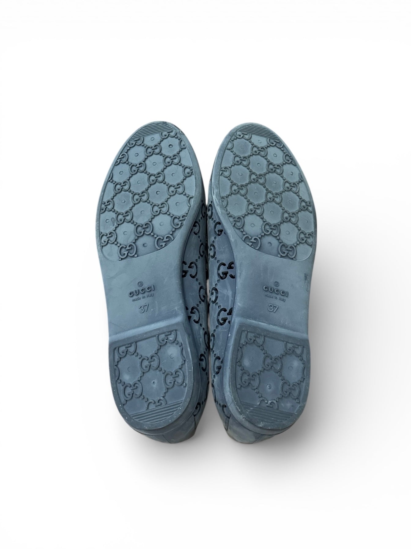 【VINTAGE ARCHIVE】 GUCCI / Logo Print Rubber Flat Shoes
