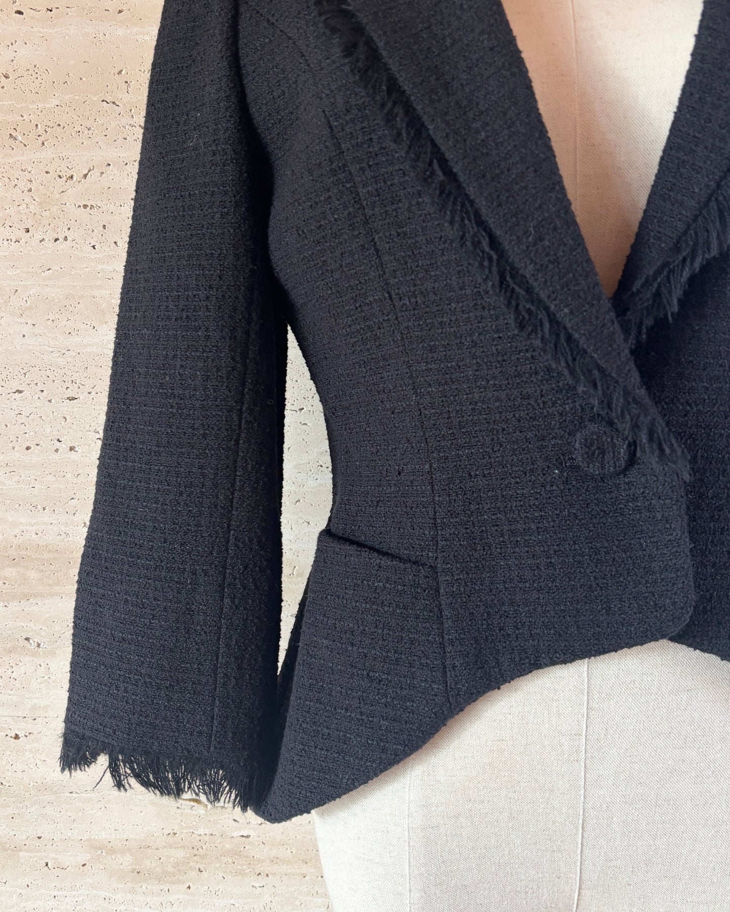 【FOXEY】Fringe Tweed Jacket