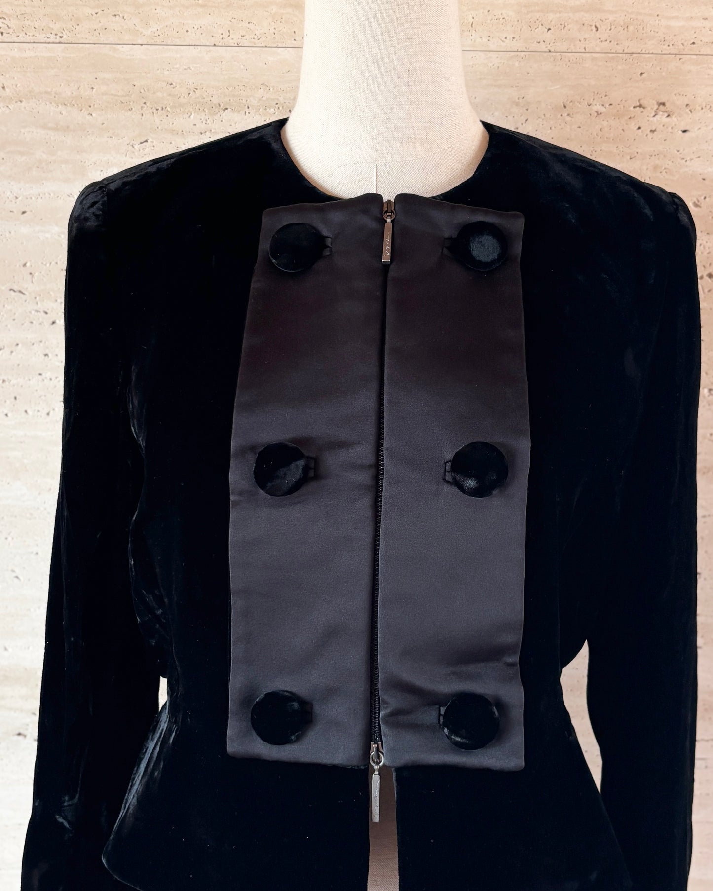 【GIORGIO ARMANI】Velour Jacket