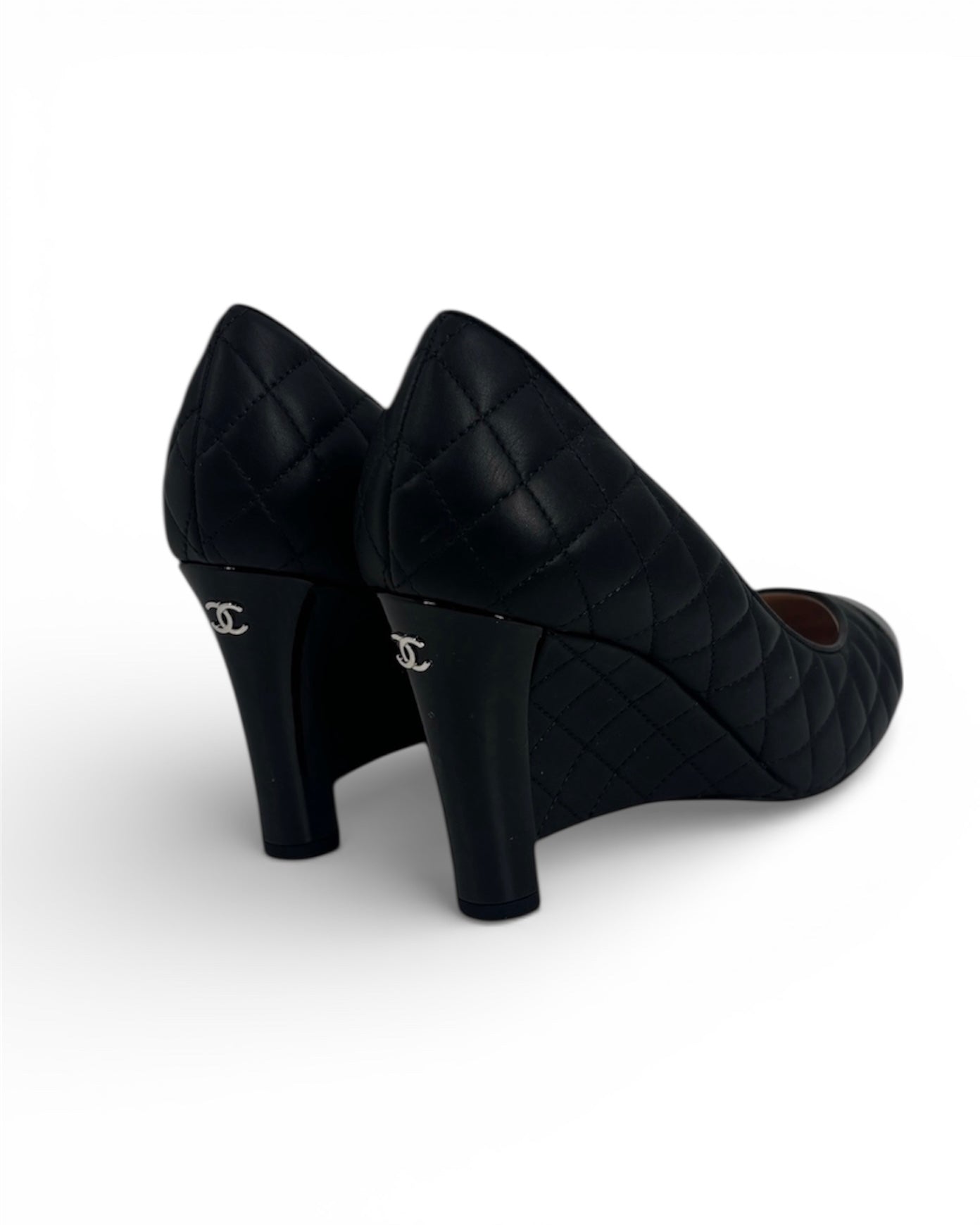 【CHANEL】Quilting Wedge Sole Pumps