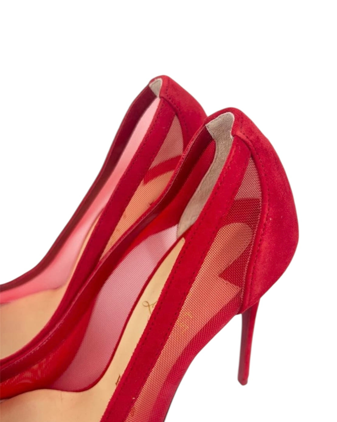 【Christian Louboutin】Mesh Pointed-Toe Pumps