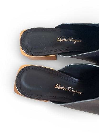 【VINTAGE ARCHIVE】 Salvatore Ferragamo / Lace-Up Mule Sandals
