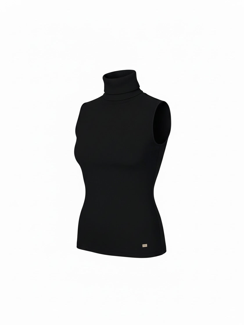 【VINTAGE ARCHIVE】 FOXEY / Sleeveless Turtleneck Knit Top