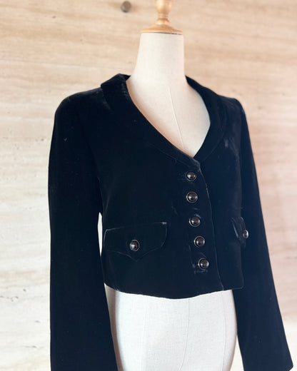 【GIORGIO ARMANI】Velour Short Jacket