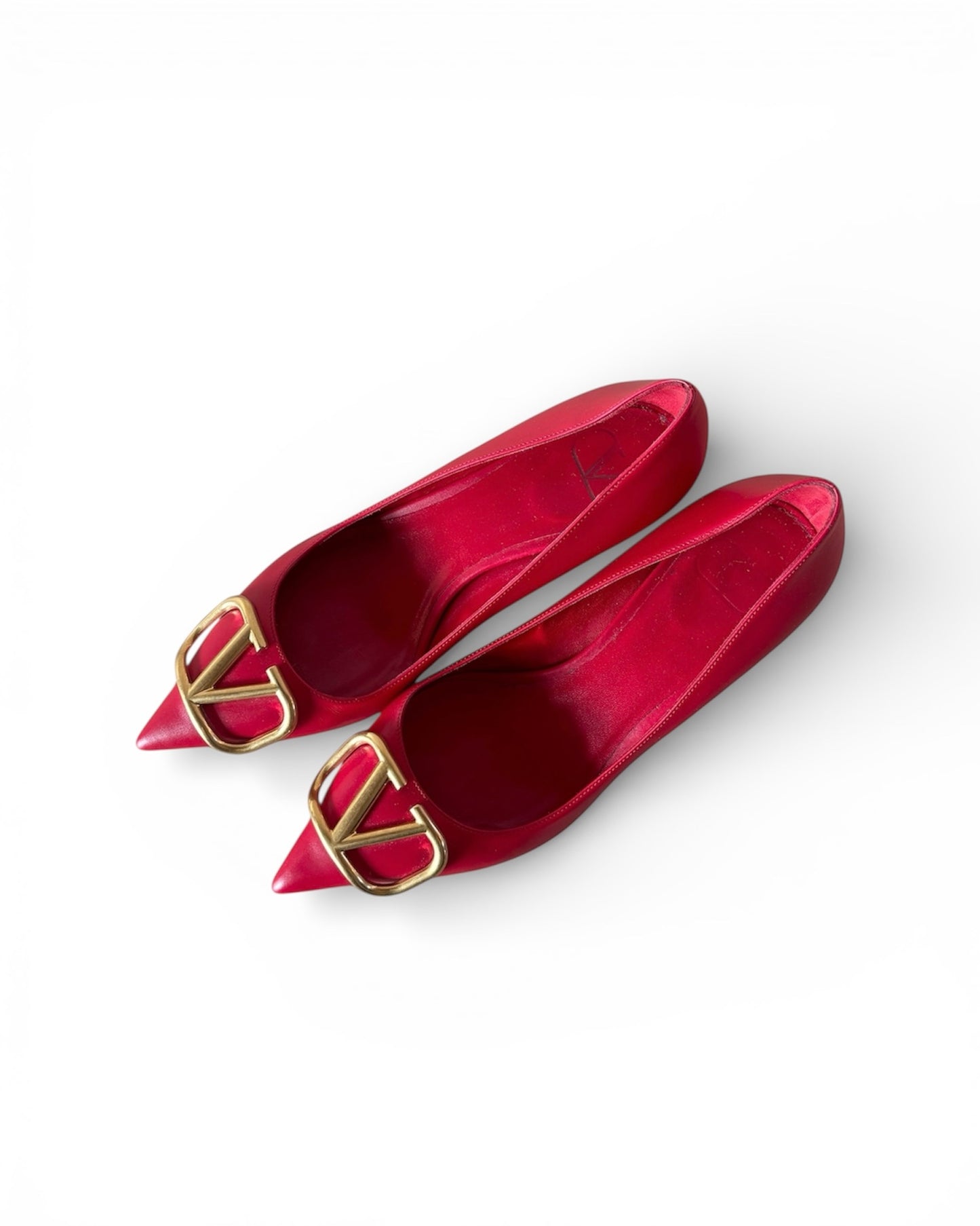 【VALENTINO】V Logo Pointed-Toe Pumps
