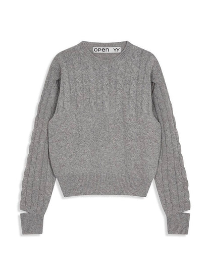 【BRAND SELECT】 OPEN YY / Convertible Cable Knit