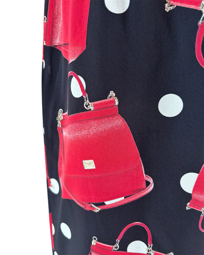 【Dolce&Gabbana】Bag Print Long Skirt