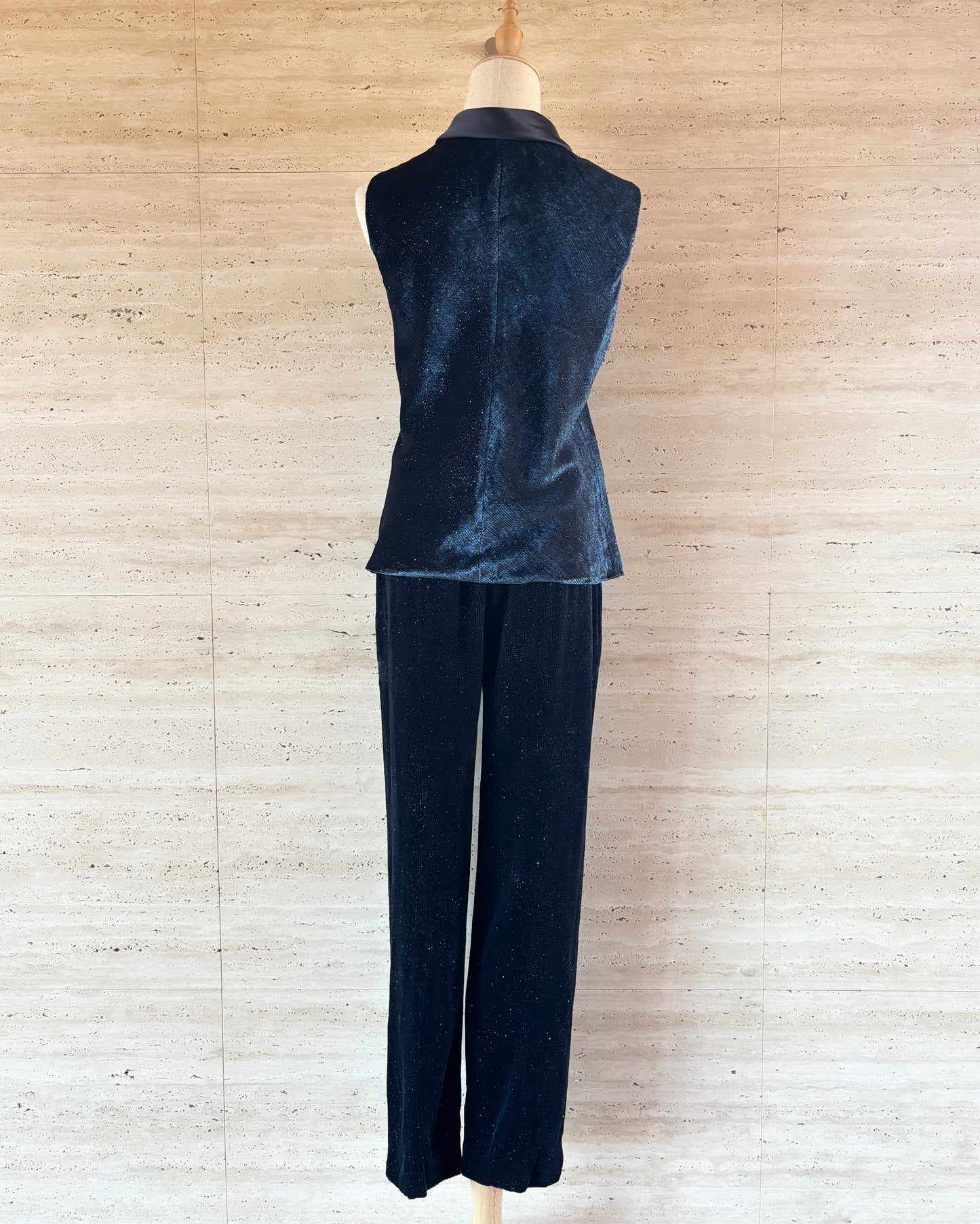 【GIORGIO ARMANI】Velour Stone-Detail Set-Up