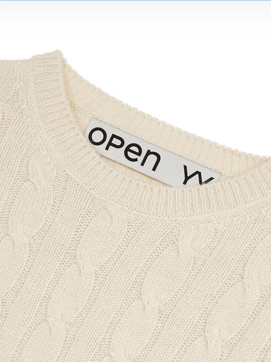 【BRAND SELECT】 OPEN YY / Convertible Cable Knit