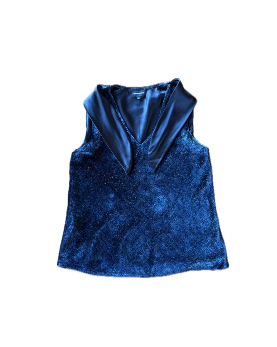 【GIORGIO ARMANI】Velour Stone-Detail Set-Up