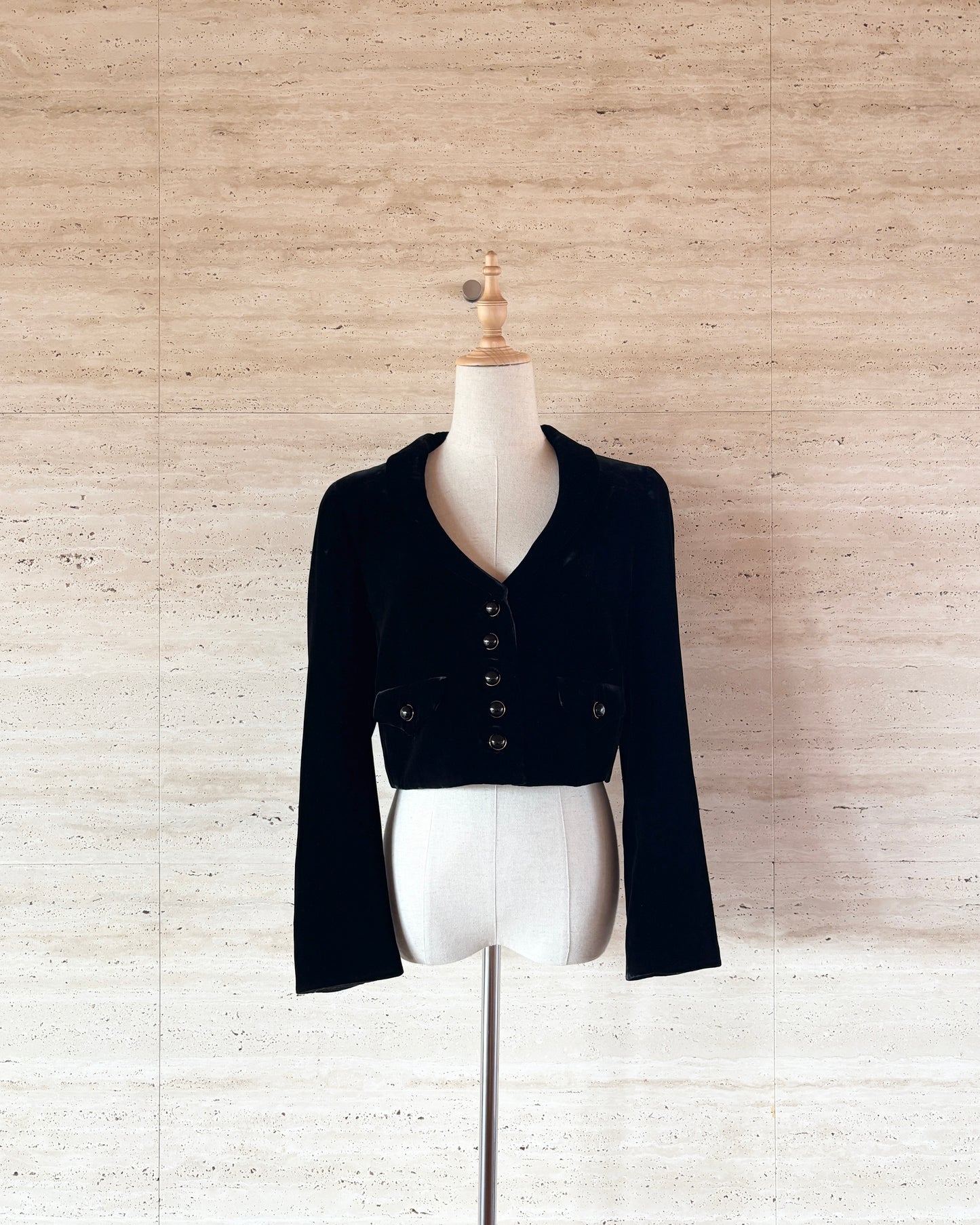 【GIORGIO ARMANI】Velour Short Jacket