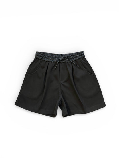 【ORIGINAL PICK】Eco Leather-Waist Short Pants