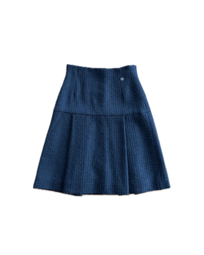【CHANEL】Tweed Box Pleat Skirt