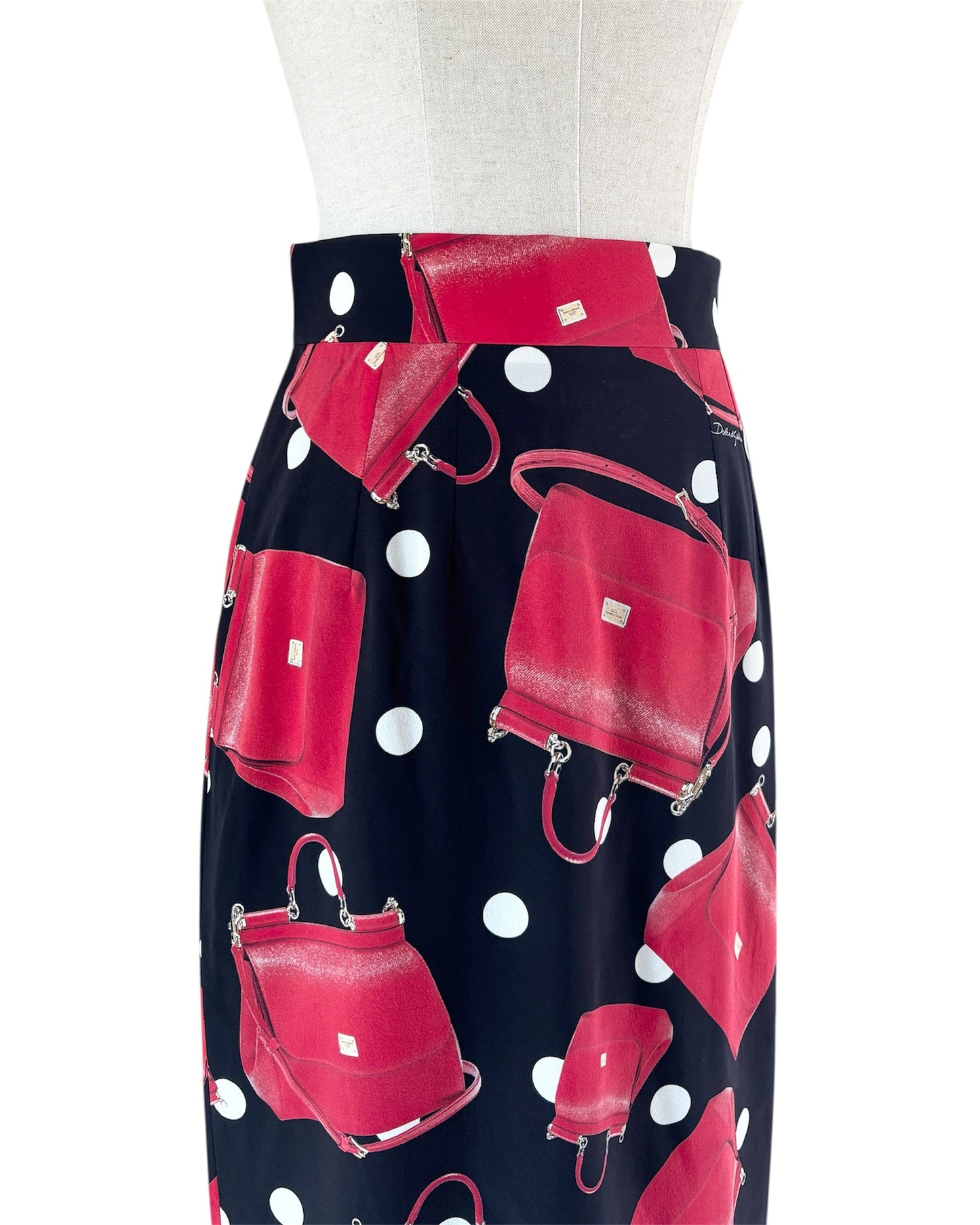 【Dolce&Gabbana】Bag Print Long Skirt