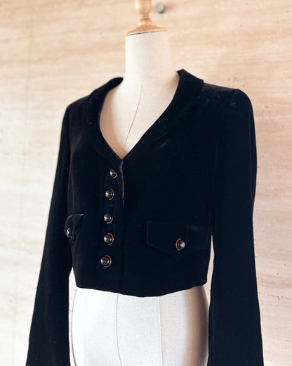 【GIORGIO ARMANI】Velour Short Jacket