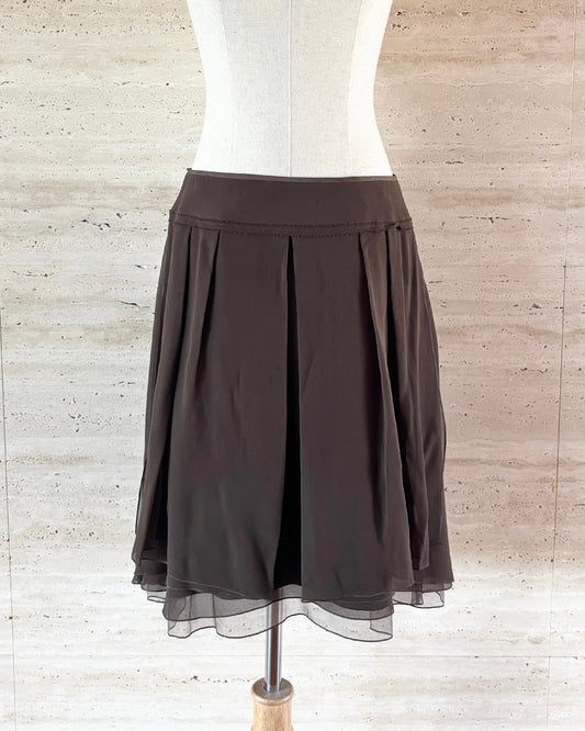 【FOXEY】Tulle Flare Silk Skirt