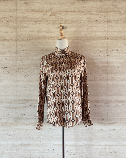 【CELINE】Chain Print Blouse