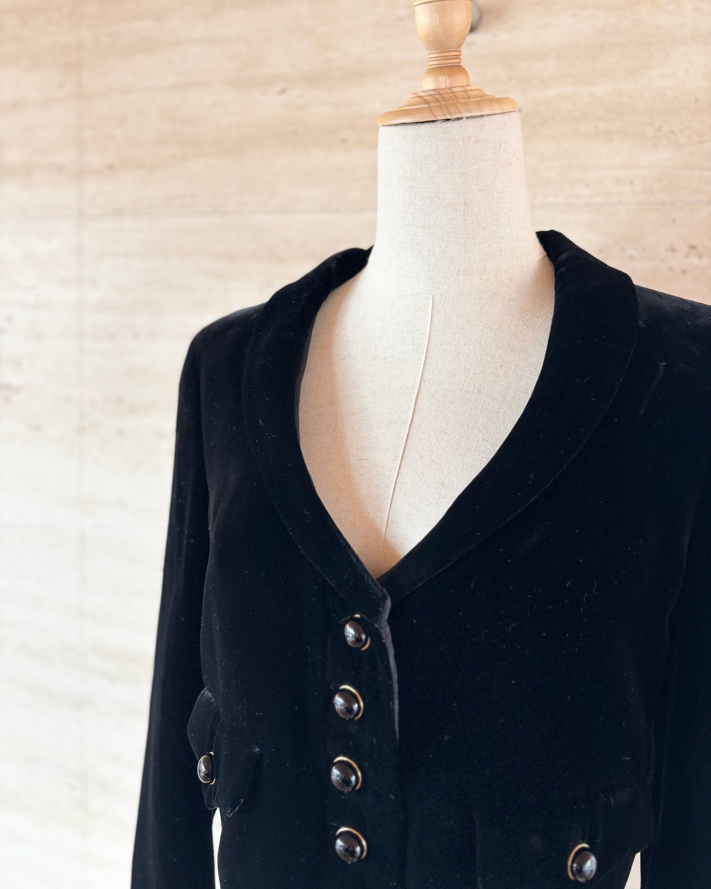 【GIORGIO ARMANI】Velour Short Jacket