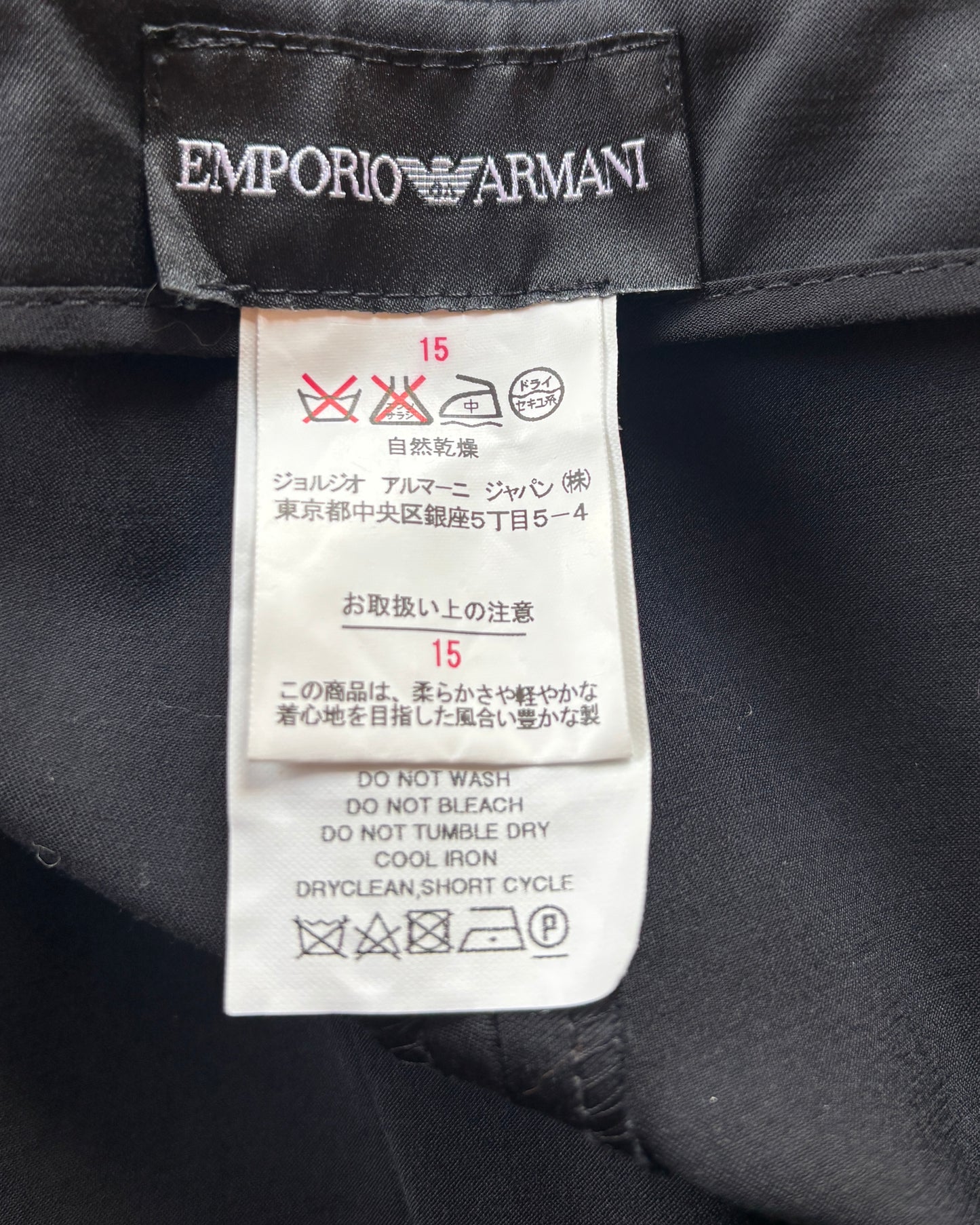 【EMPORIO ARMANI】Center Press Wide Pants