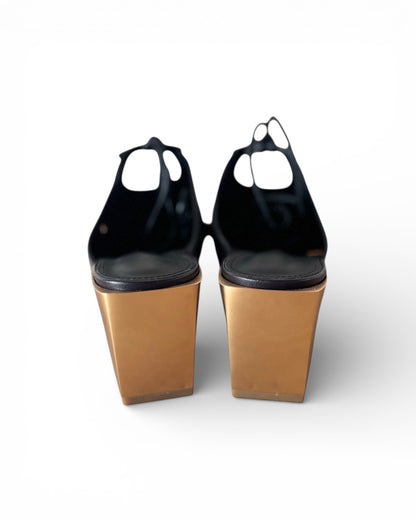 【Salvatore Ferragamo】Lace-Up Mule Sandals