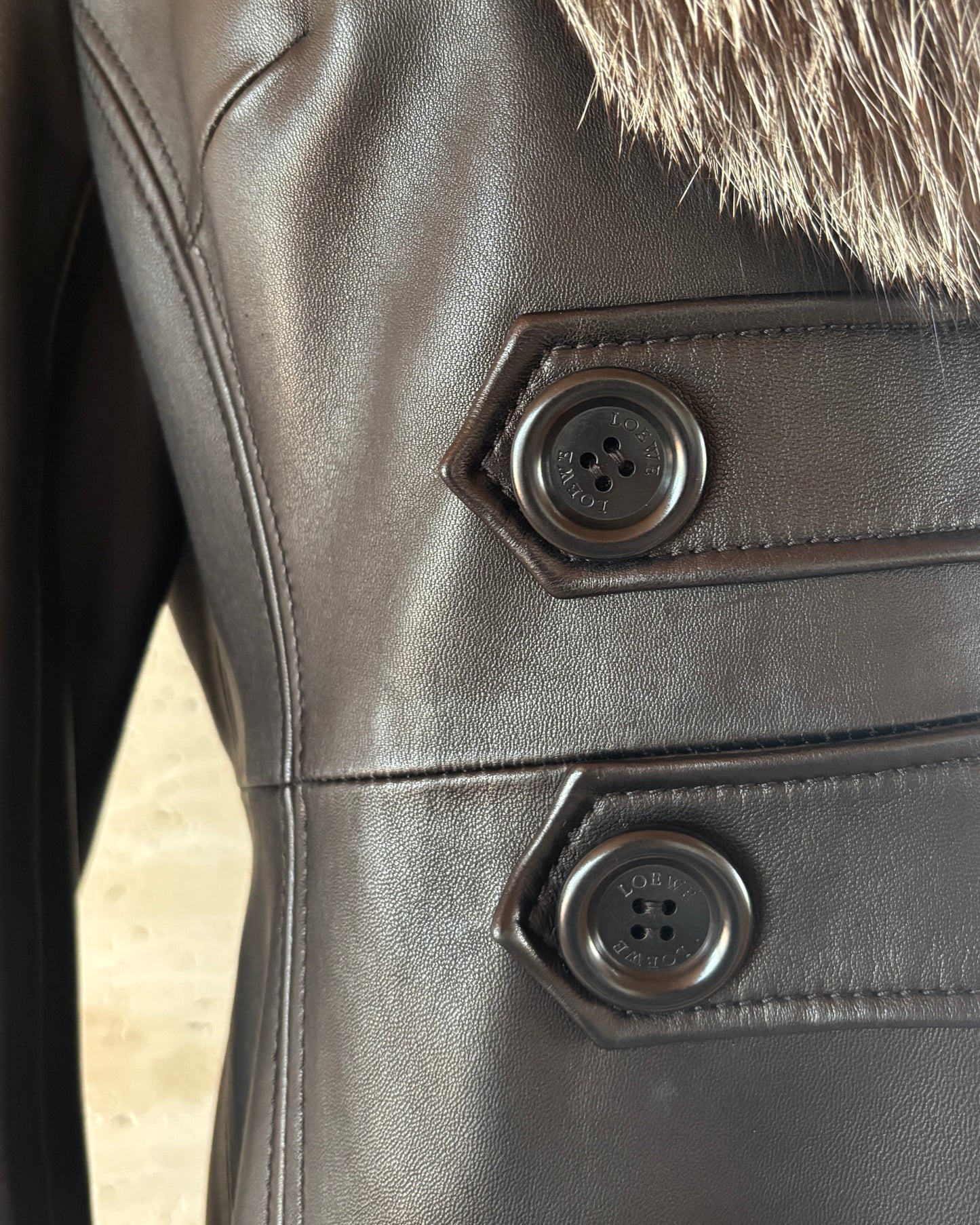 【LOEWE】Leather Coat