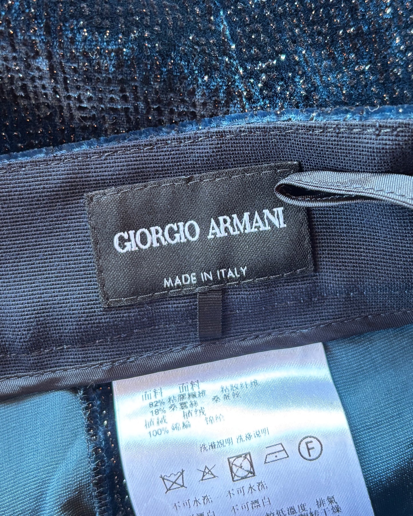 【GIORGIO ARMANI】Velour Stone-Detail Set-Up