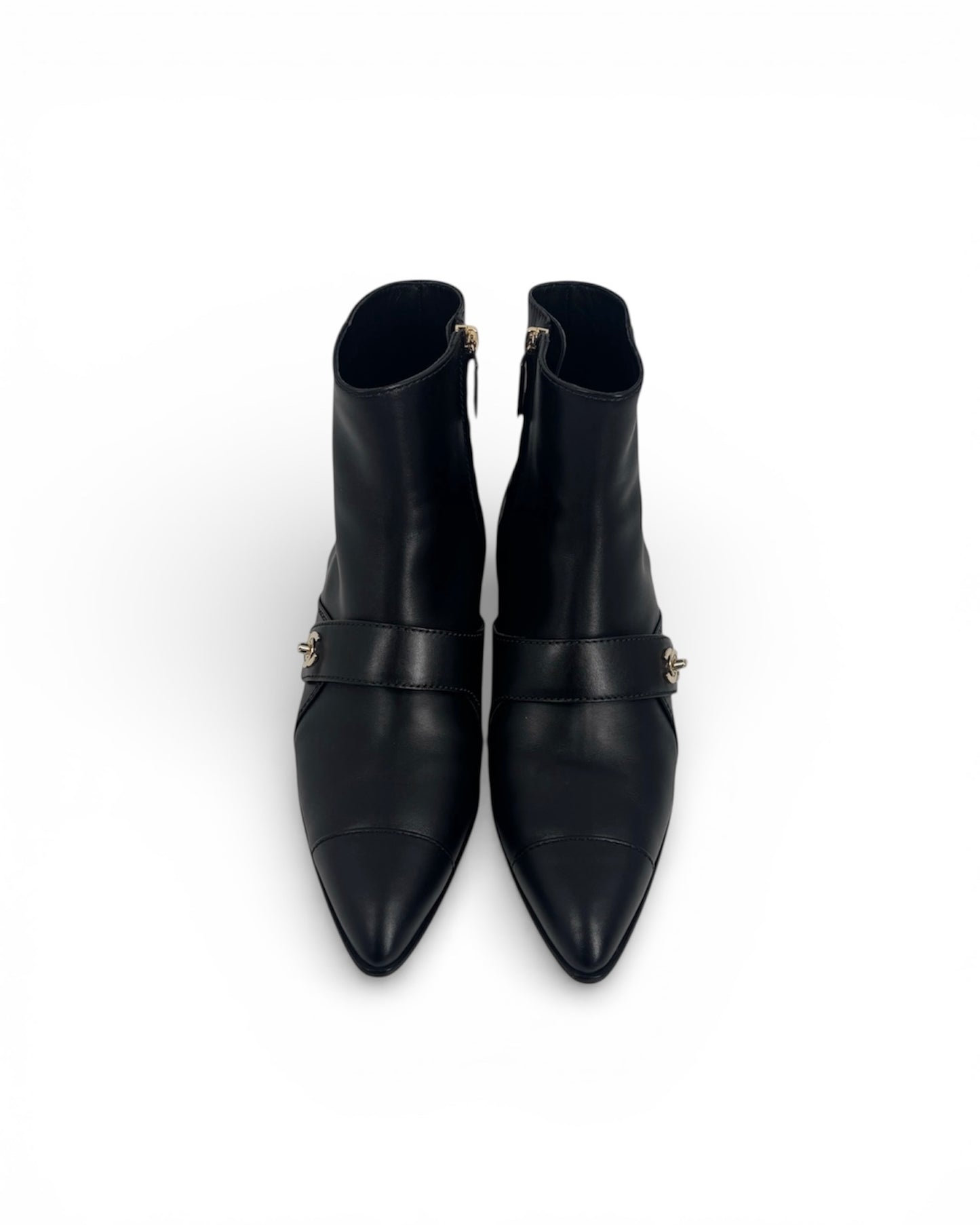 【CHANEL】Turn-Lock Ankle Boots